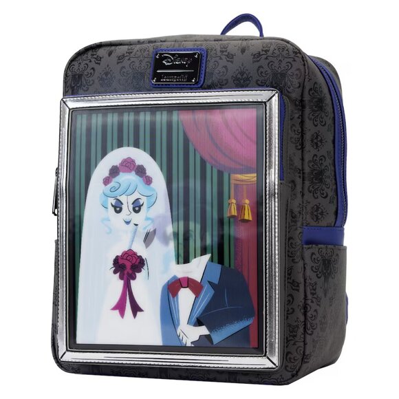 NEW Loungefly Haunted Mansion Widow Bride Portrait Lenticular Mini Backpack main image 3